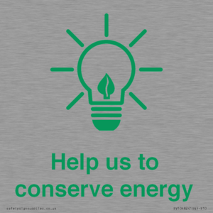 Help us to conserve energy 